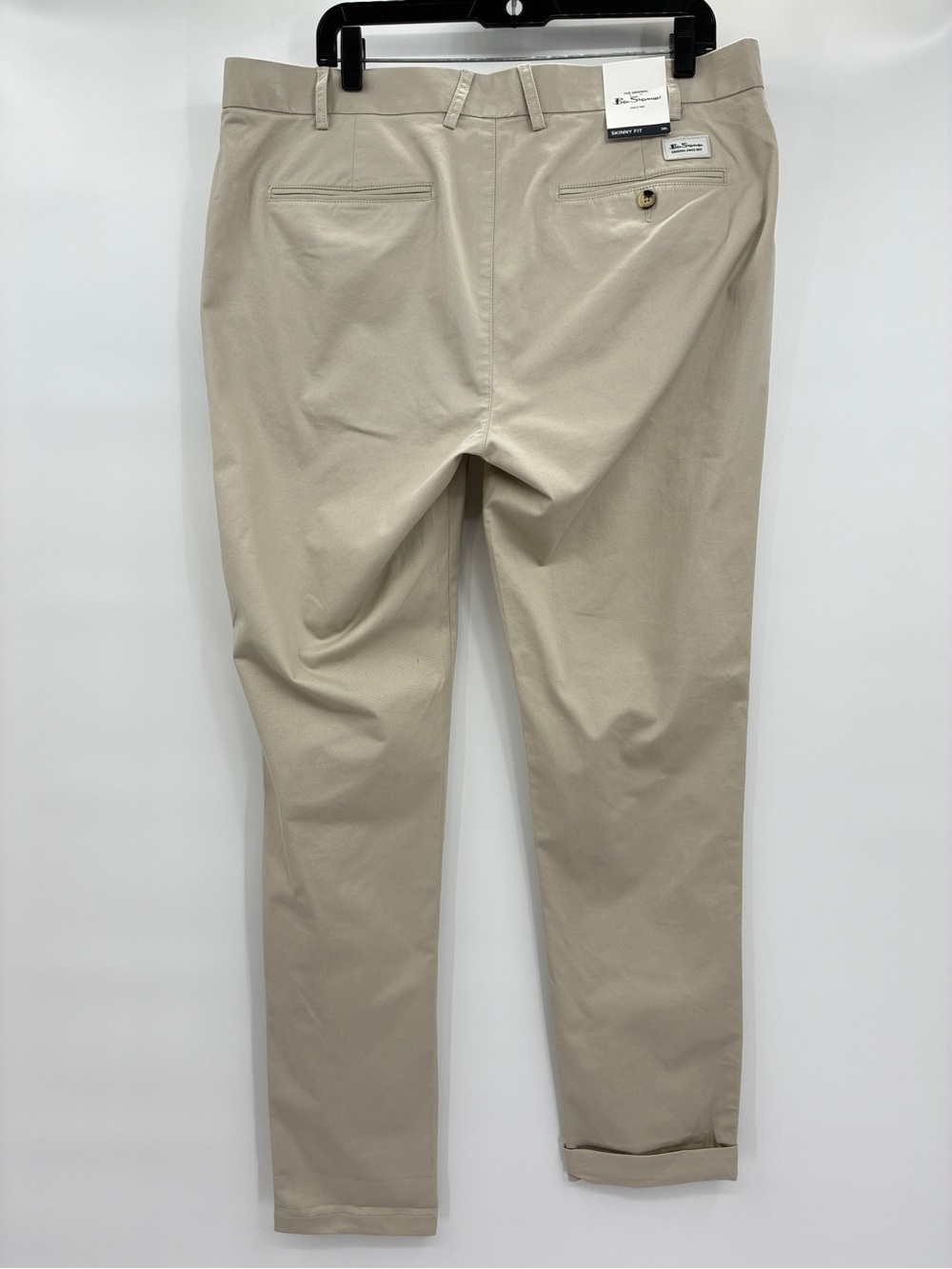 Ben Sherman Men’s Slim Stretch Chino Dress Preppy Office Pants Tan 38x34 NWT - Picture 8 of 9